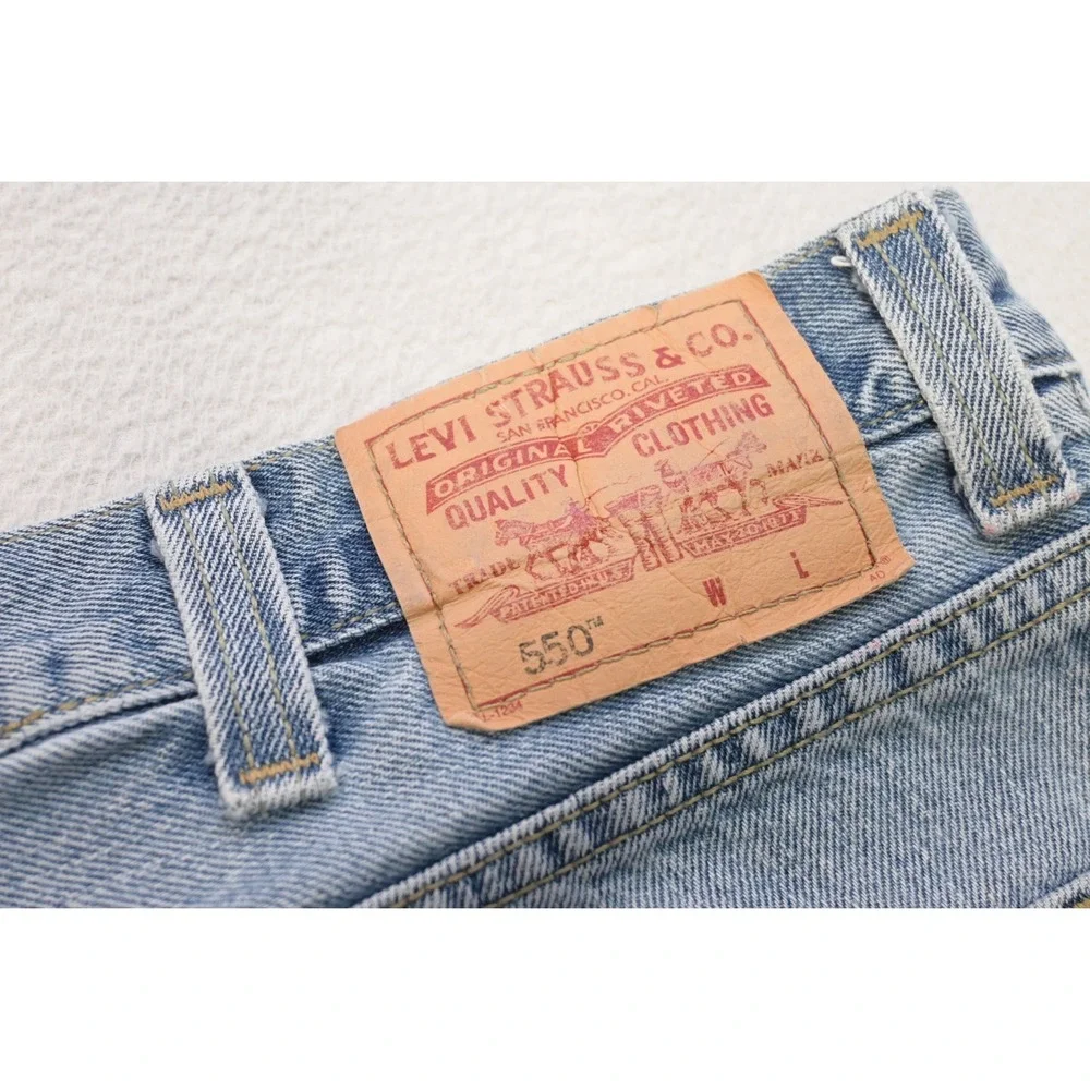 Levi's Straight Leg Jeans Mens 40x32 Light Blue Denim Casual Classic Rugged